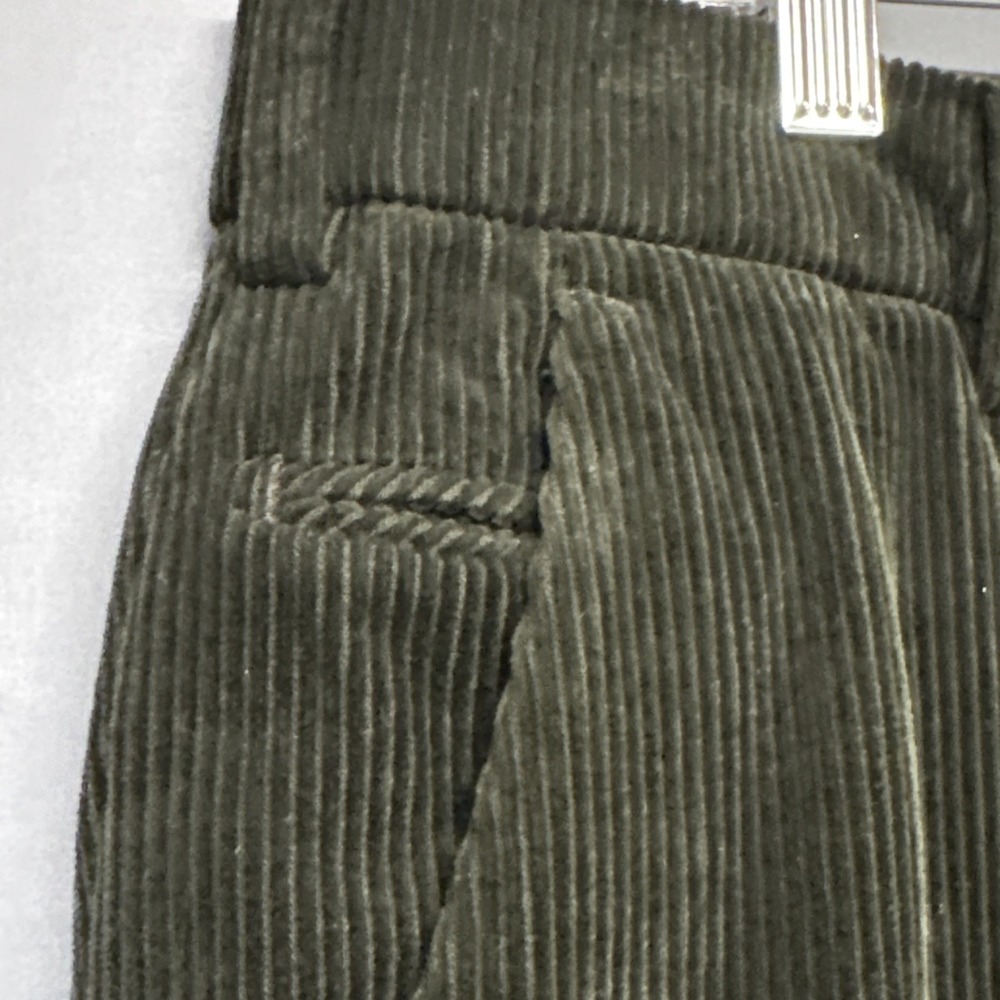 Meyer  Bonn LUXURY Corduroy Pants EU 54 Men's 38x32 Dark Green Pleated - Picture 7 of 10